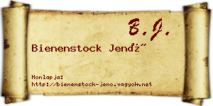 Bienenstock Jenő névjegykártya